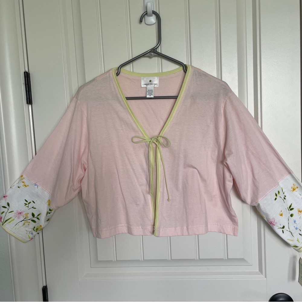 🌸 NWT CAROLE HOCHMAN  FLORAL EMBROIDERED CARDIGAN 🌸